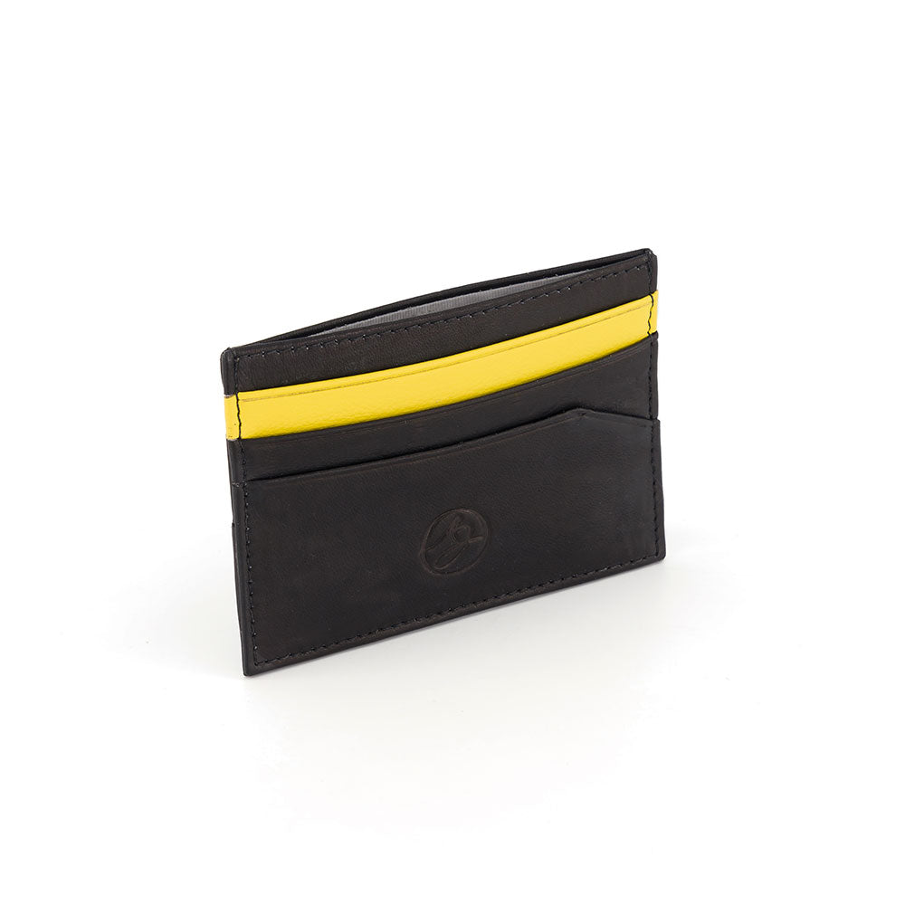 Porte-cartes en cuir Noir