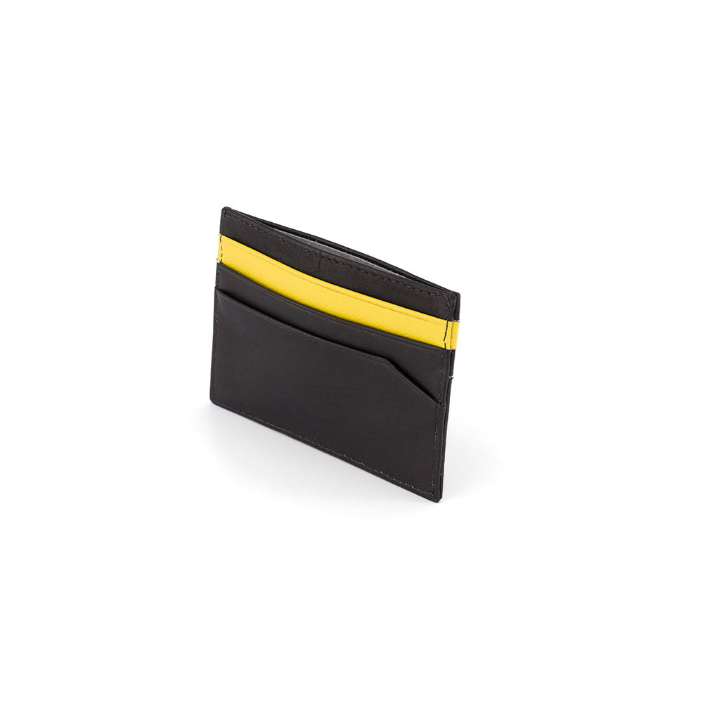 Porte-cartes en cuir Noir