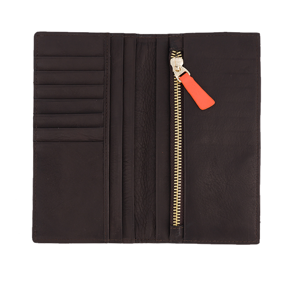 portefeuille en cuir marron balsa