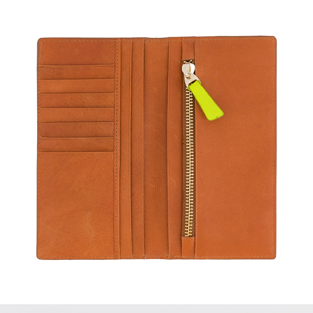 portefeuille en cuir marron balsa