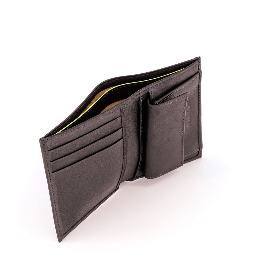 Portefeuille en cuir Edwin café