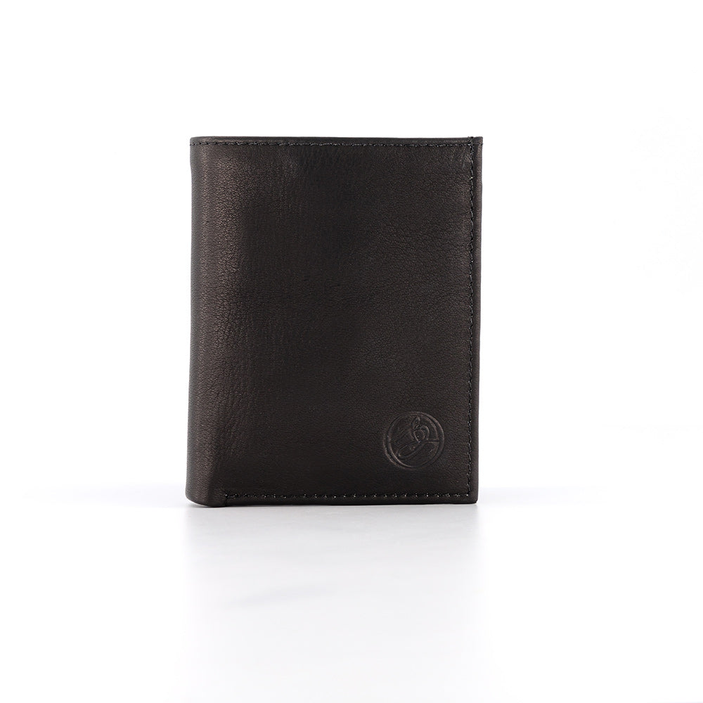 Porte feuille en cuir noir homme