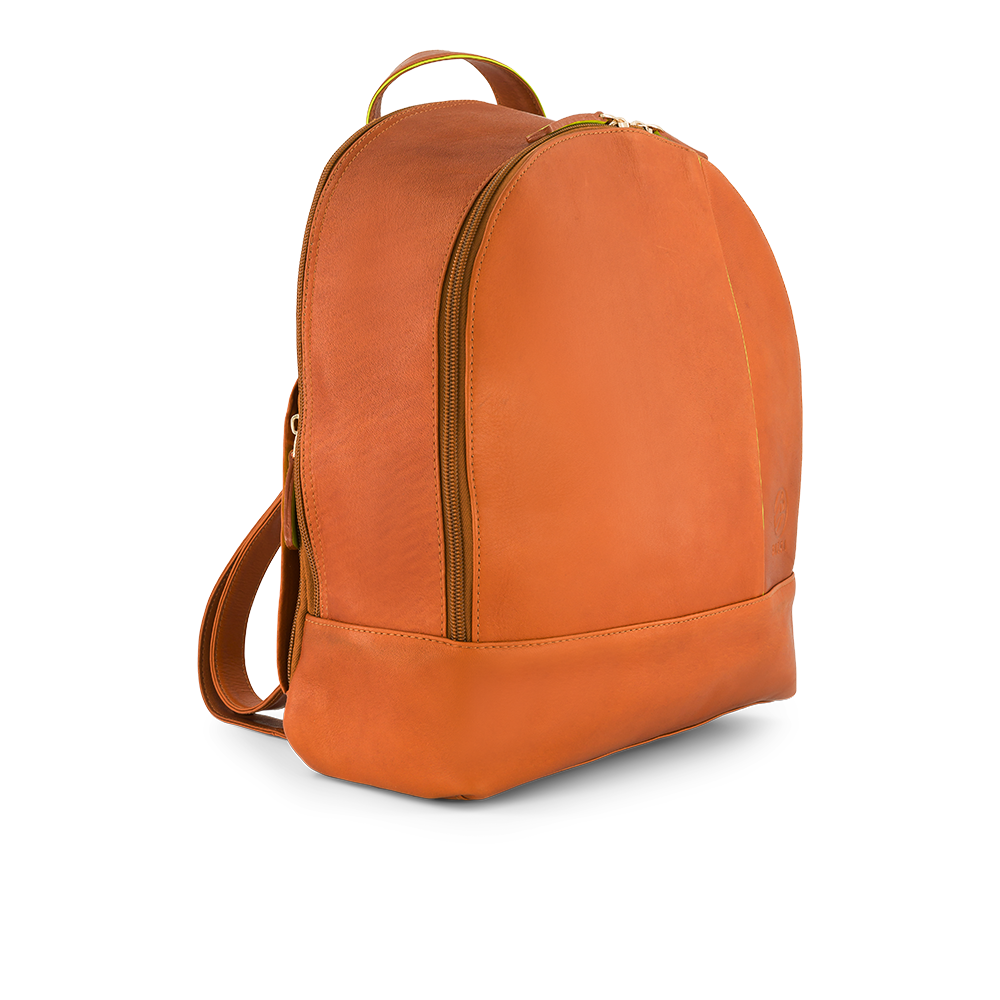 Sac à dos en cuir camel sans chrome fonctionnel léger BALSA