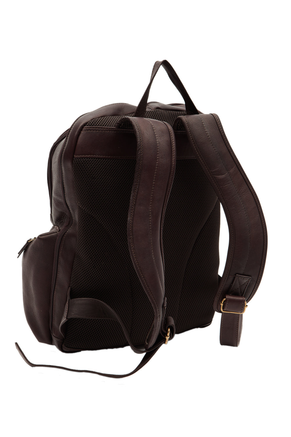 sac a dos en cuir cafe