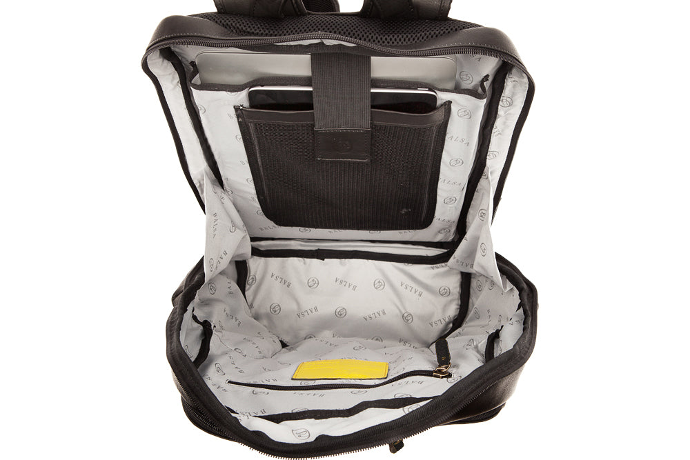 sac a dos en cuir noir