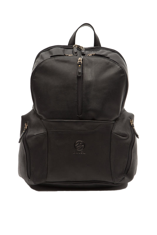 sac a dos en cuir noir