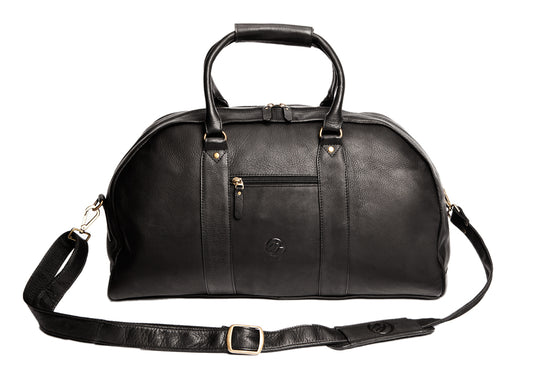 sac de voyage 48h en cuir noir