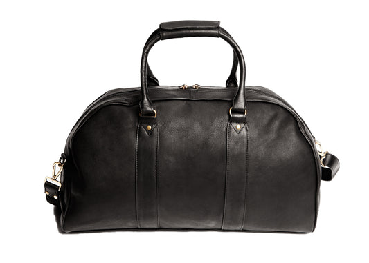 sac de voyage 48h en cuir noir